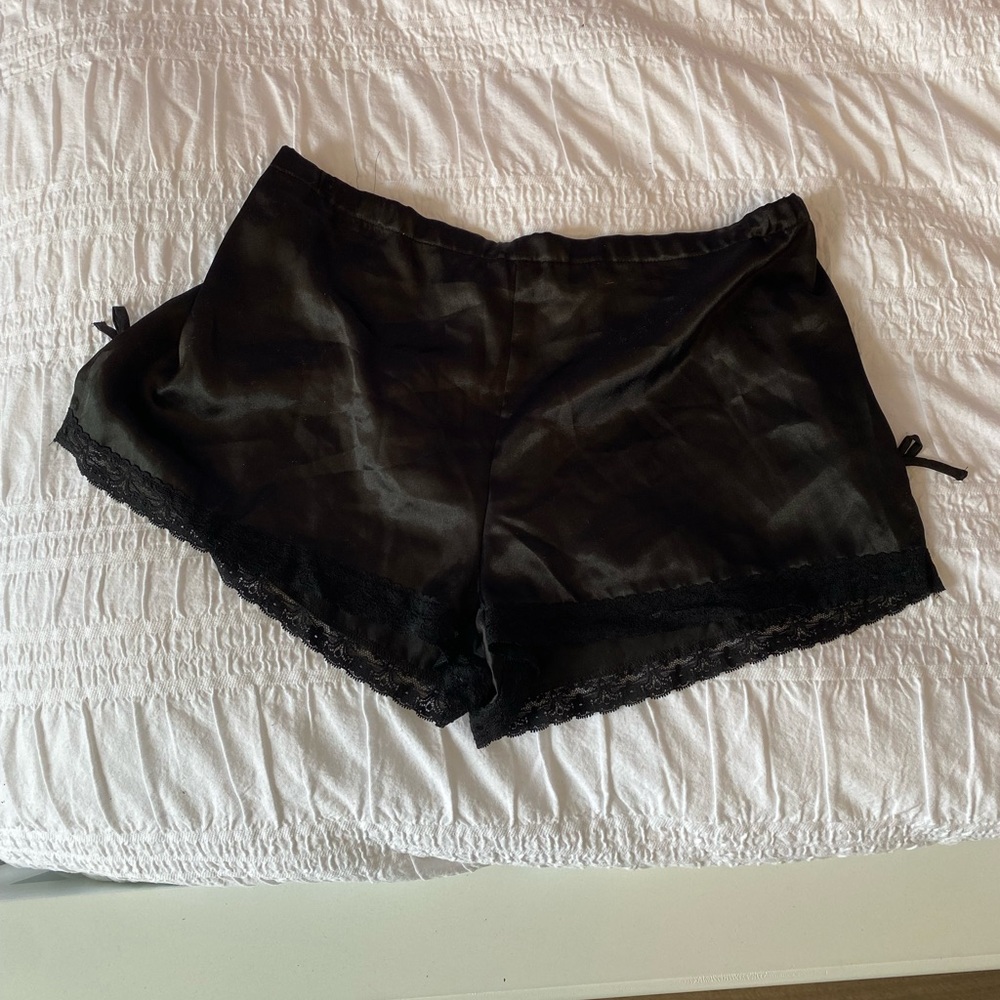 La Vie En Rose Satin and Lace Shorts